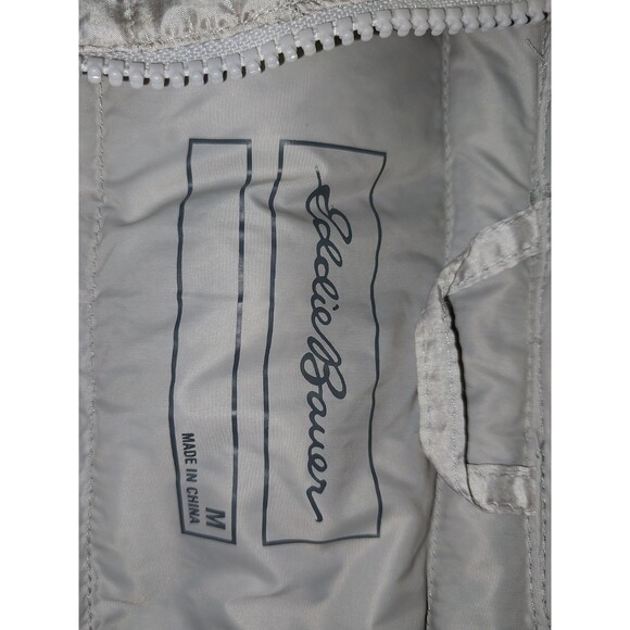 Eddie Bauer 650 Power Fill Ribbed Puffer Jacket Women’s Medium Gray - Picture 5 of 7